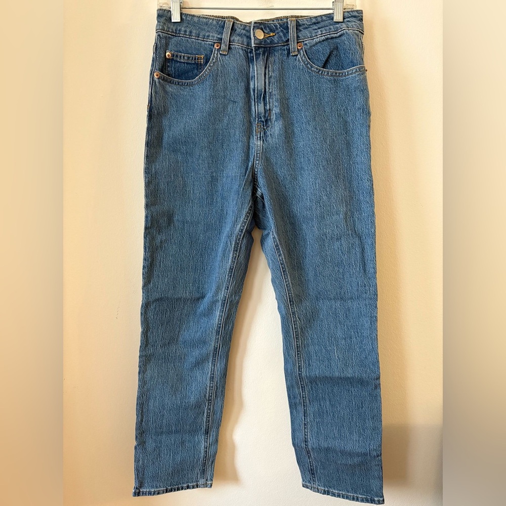 H&M Blue Jeans High Waist Straight Leg Vintage Aesthetic - Size 10